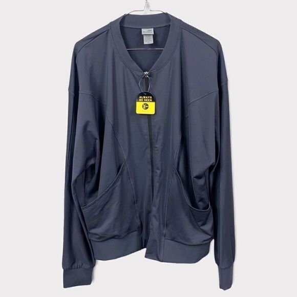 NWT Champion Reflective Grey Bomber Light Jacket - Picture 1 of 6
